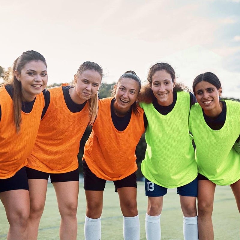 Mofech 12 Pack Pro Training Pinnies for Youth & Adult Mesh High-Vis Scrimmage Vests for Soccer, Basketball, Volleyball Teams - Image 5